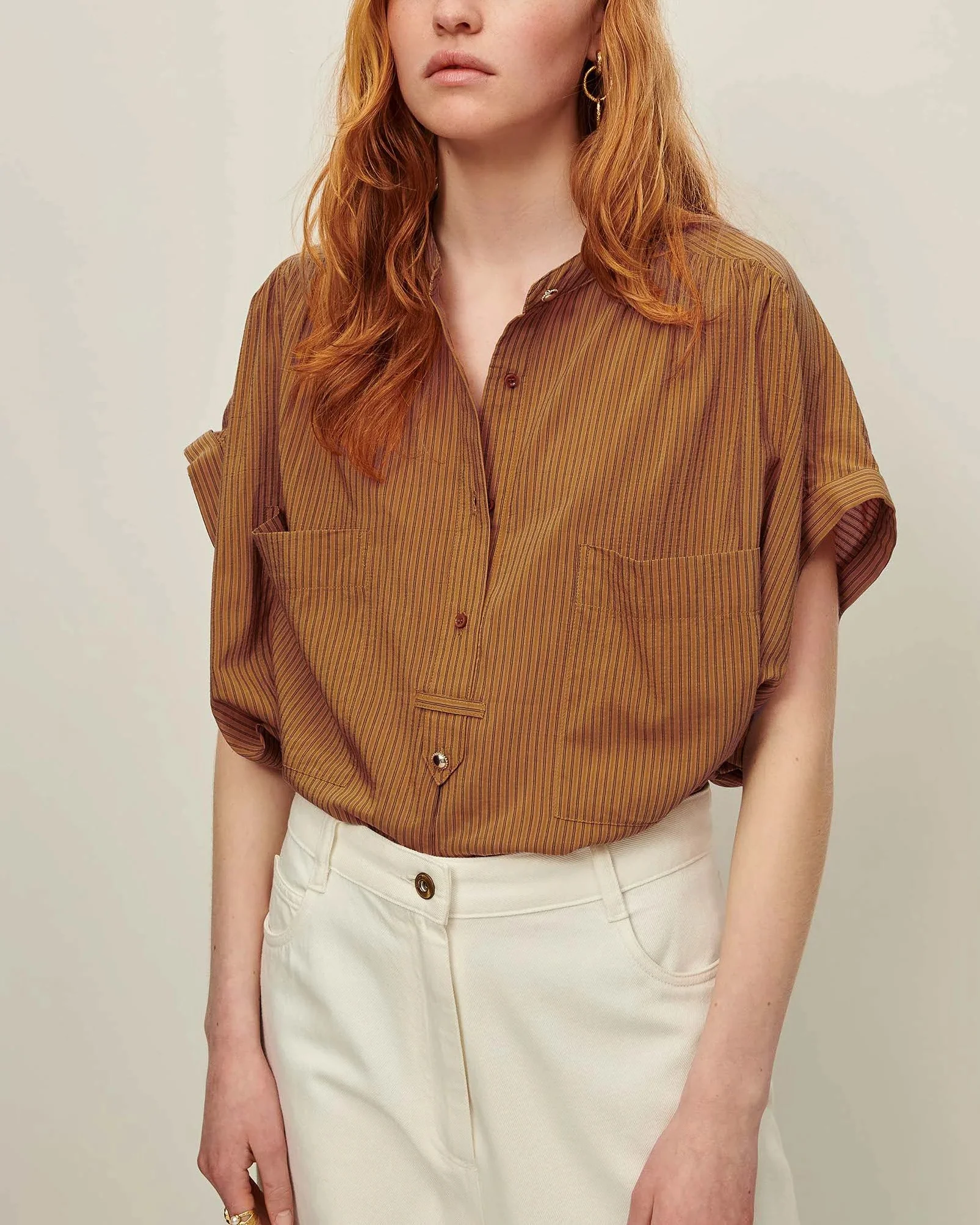 Women's Blouse Viscose Recycled Polyester - Mint Leaf Glaze - Image 4