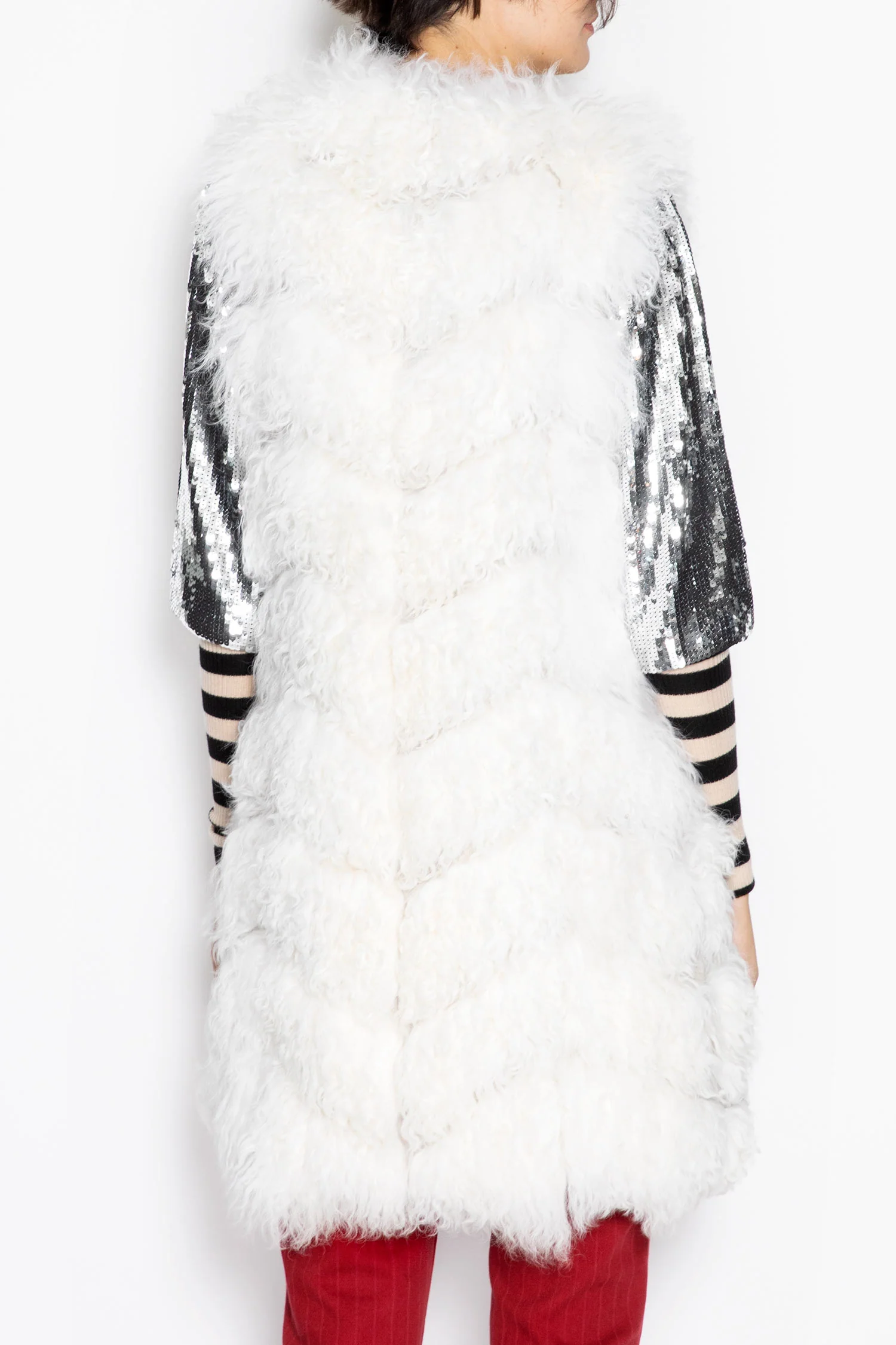 Sleeveless Fur Vest - Image 2
