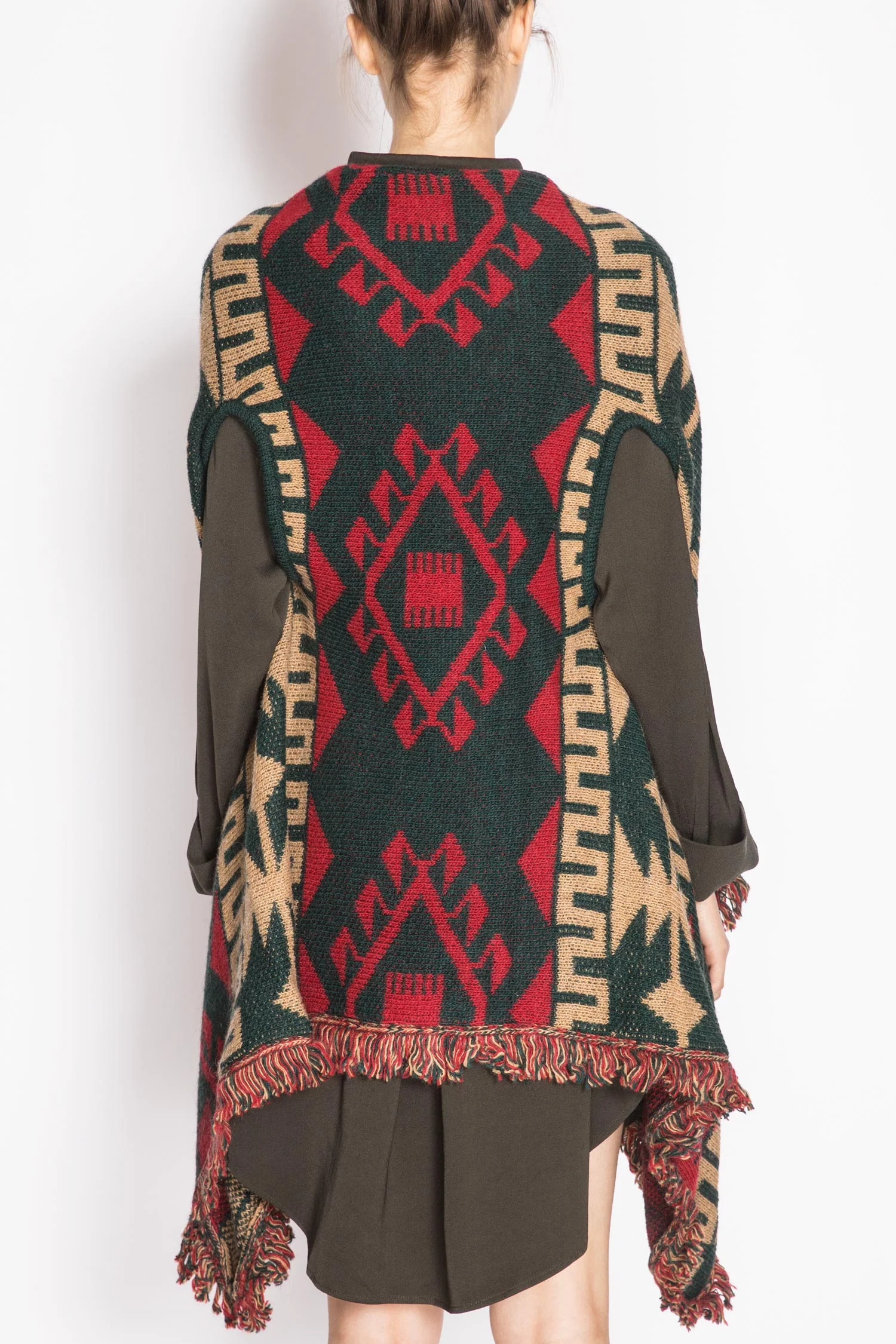 Sleeveless Knitted Coat - Image 3