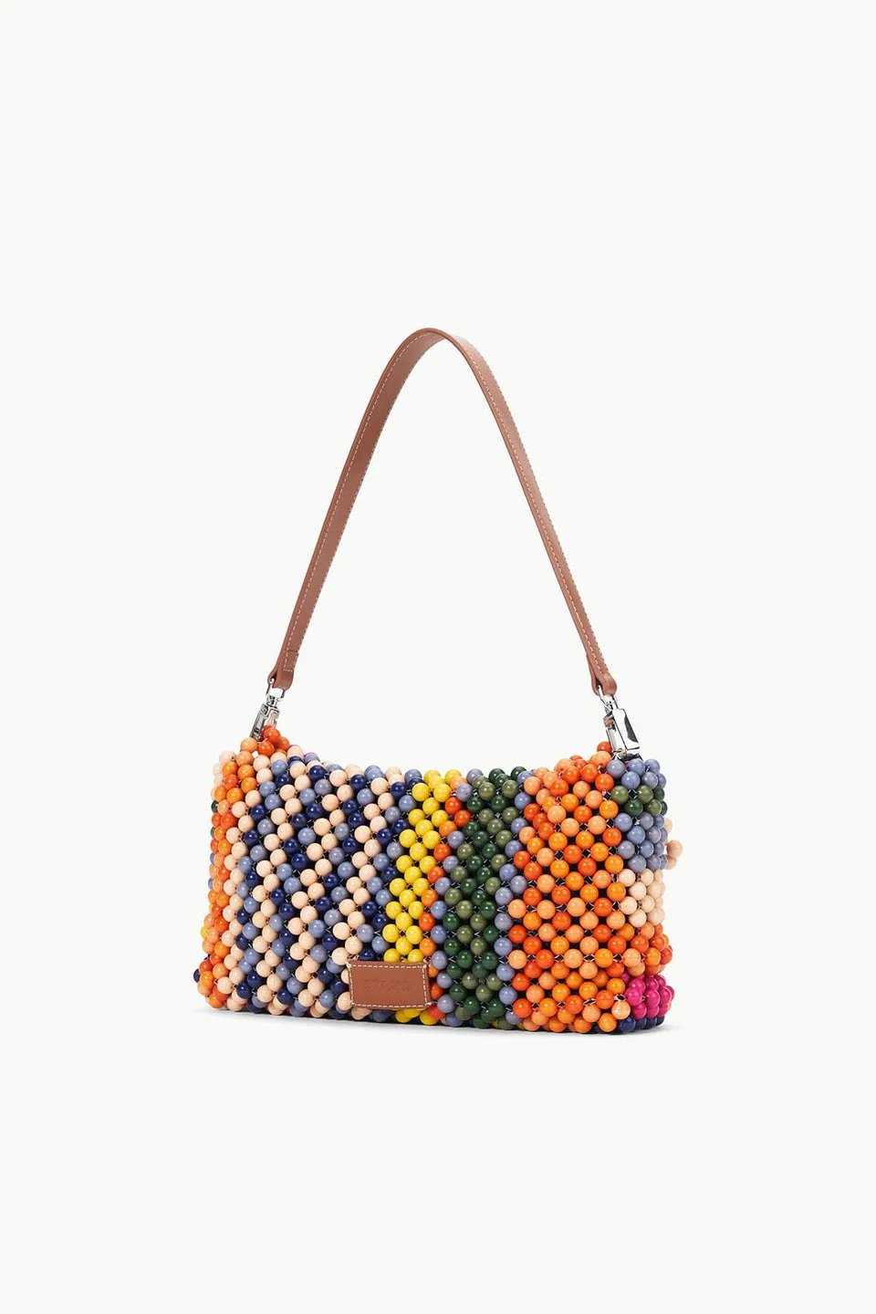 STAUD Women's Timmy Shoulder Bag Multi-Bayadere Striped Leather - Multi-Bayadere-Str - Image 3