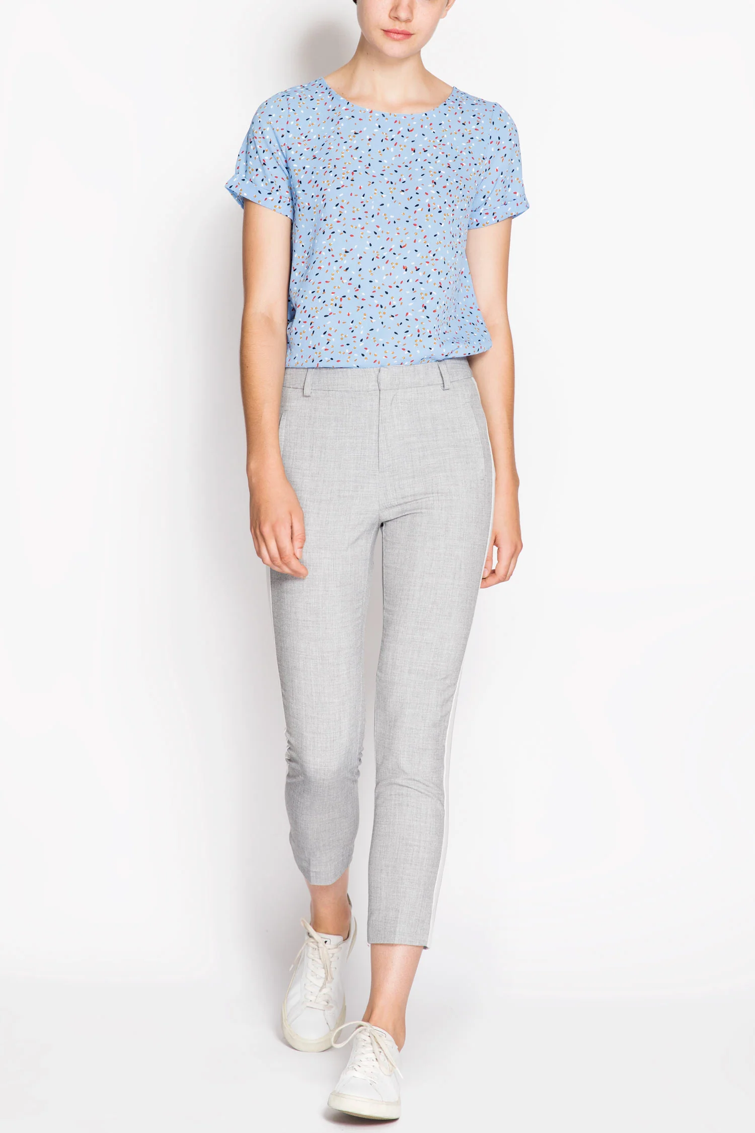Striped Mid Rise Trousers - Image 4