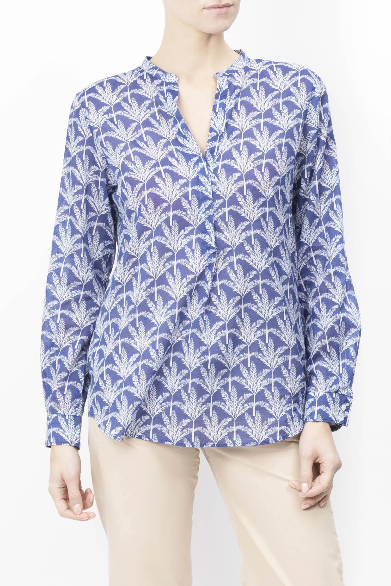 Tropical Printed Cotton Shirt - Image 2