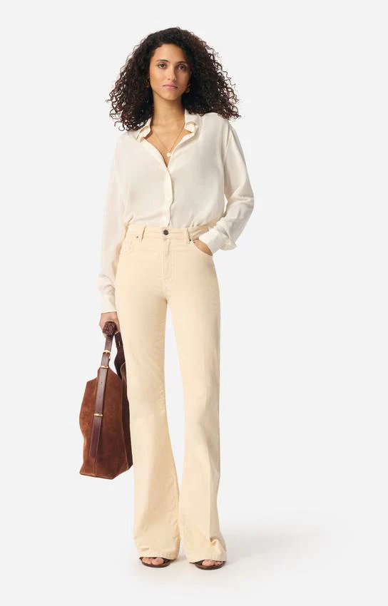Vanessa Bruno Women's Druyat 100% Silk Long Sleeve Blouse - Ecru - Image 4
