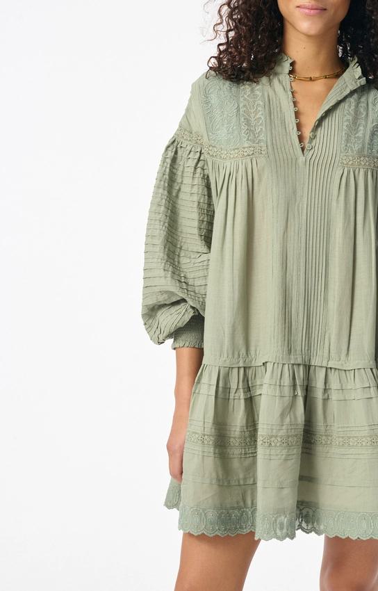 Vanessa Bruno Women's Diane Trapeze Dress Cotton Blend - Green Amande - Image 3
