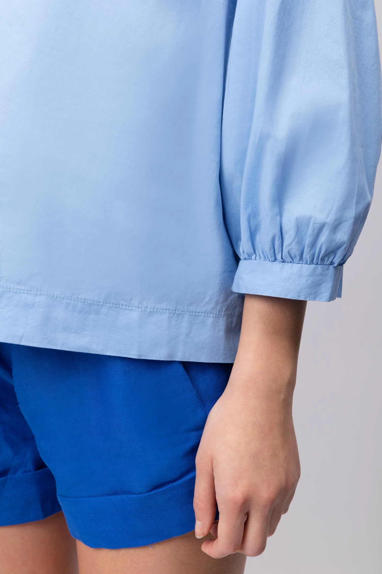 V-neck Cotton Blend Blouse - Image 4