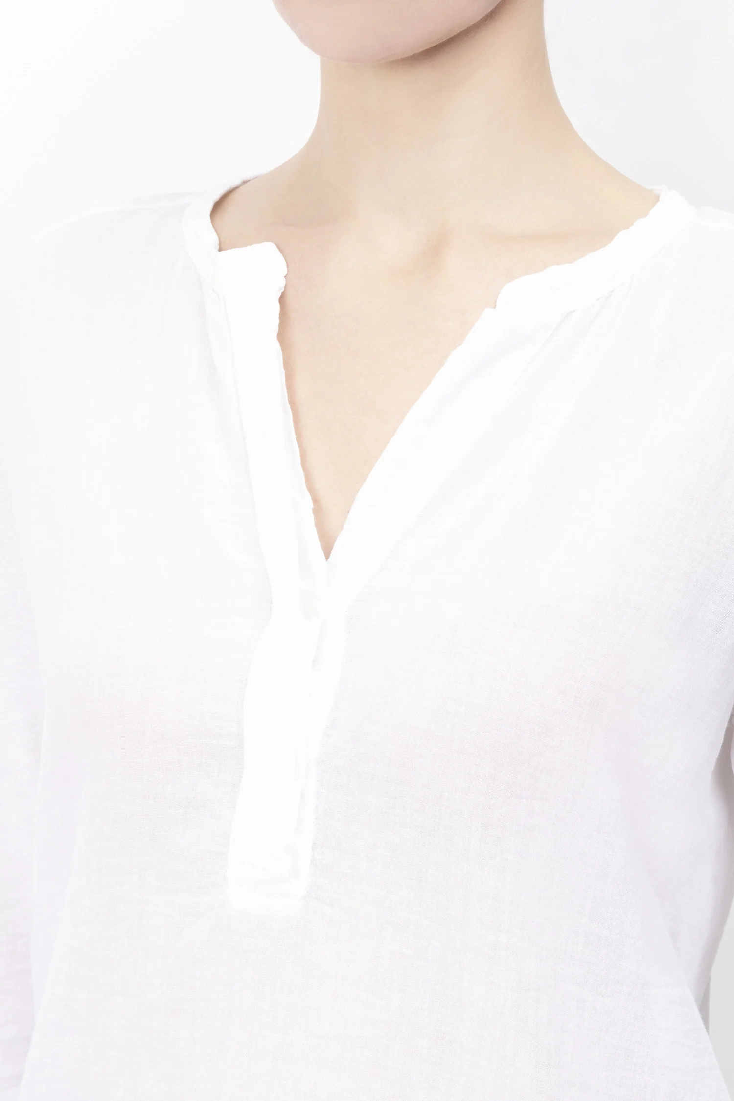 V-neck Cotton Blouse - Image 4