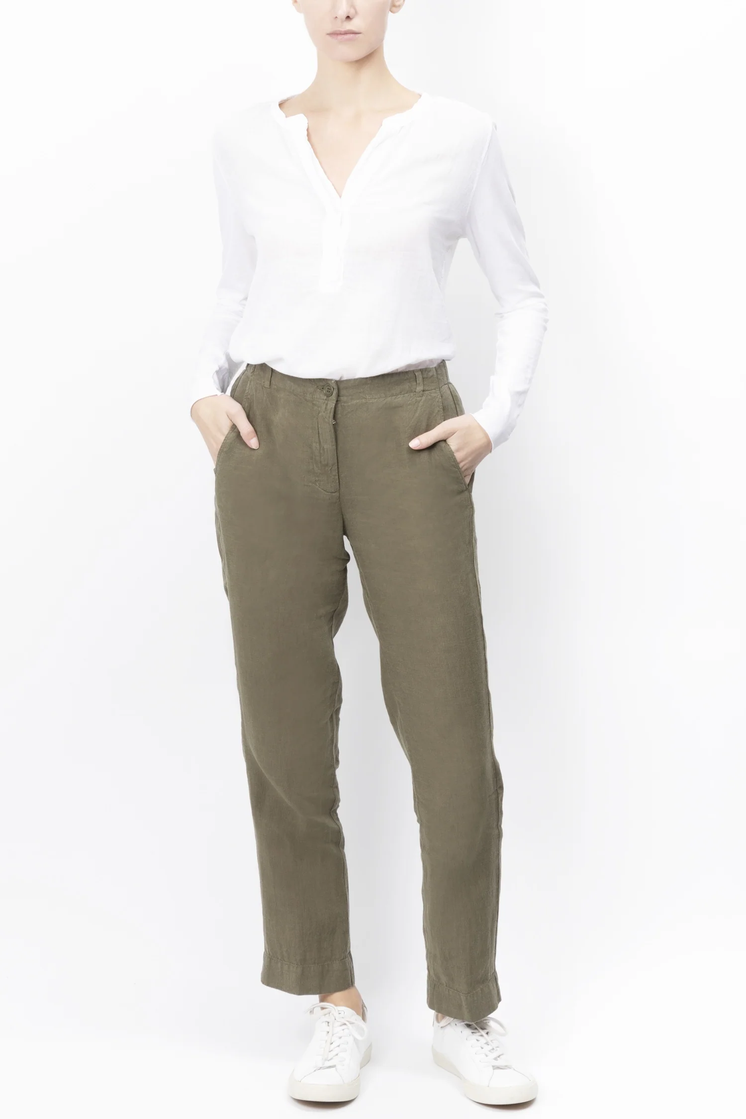 V-neck Cotton Blouse - Image 5