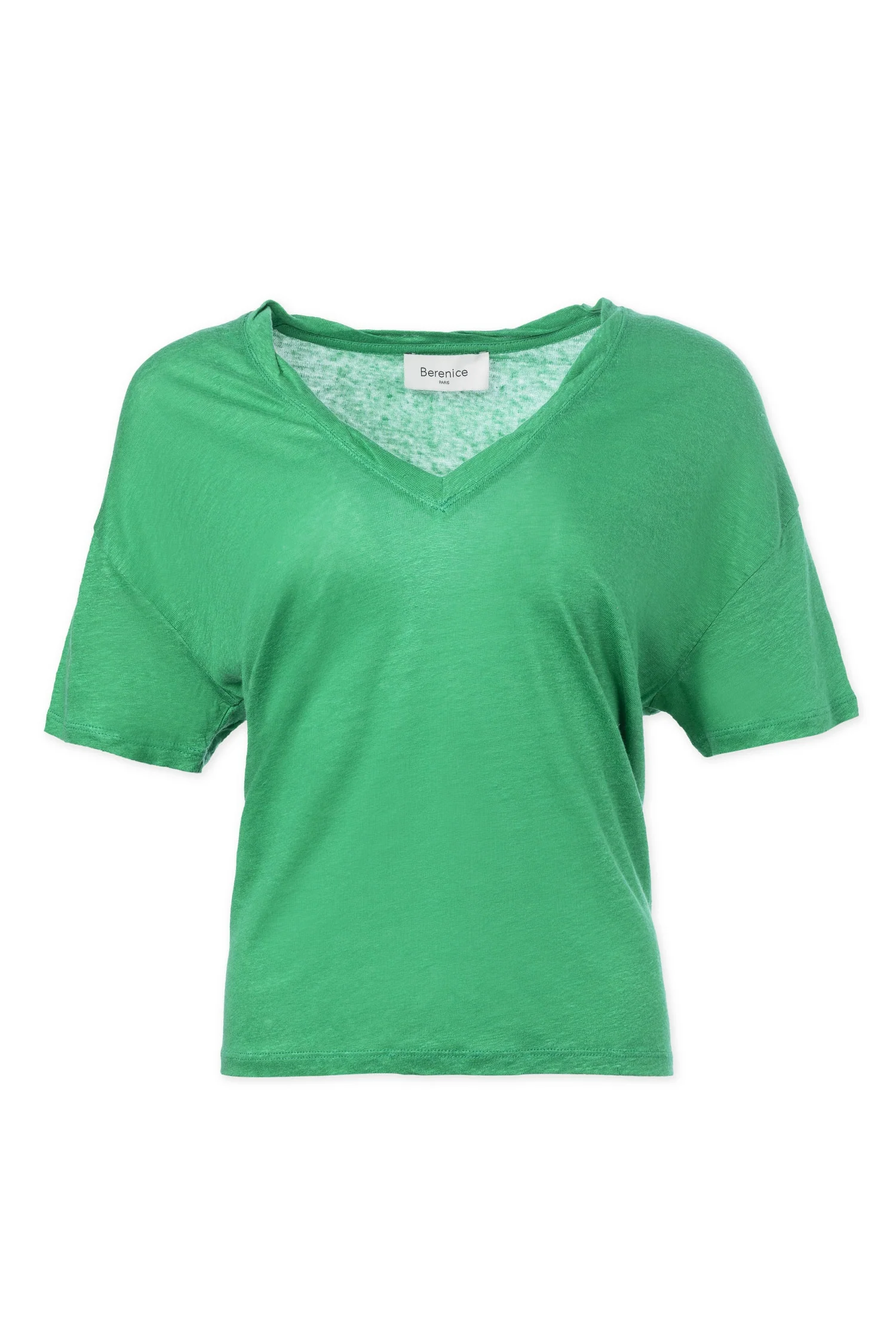 V-neck Linen T-shirt - Image 6