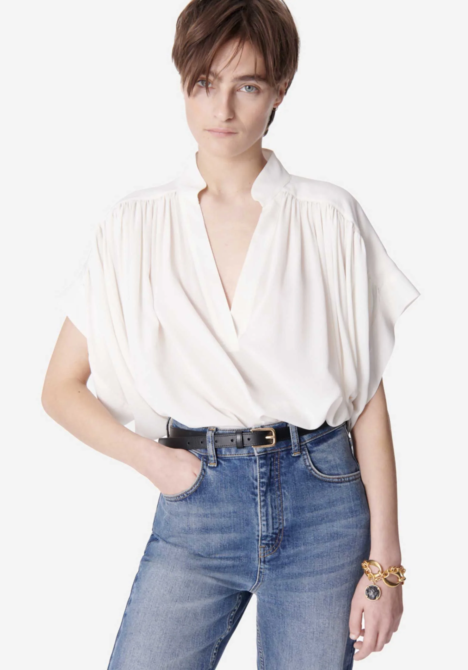 Blouse 5hva01-v09005 Blanc