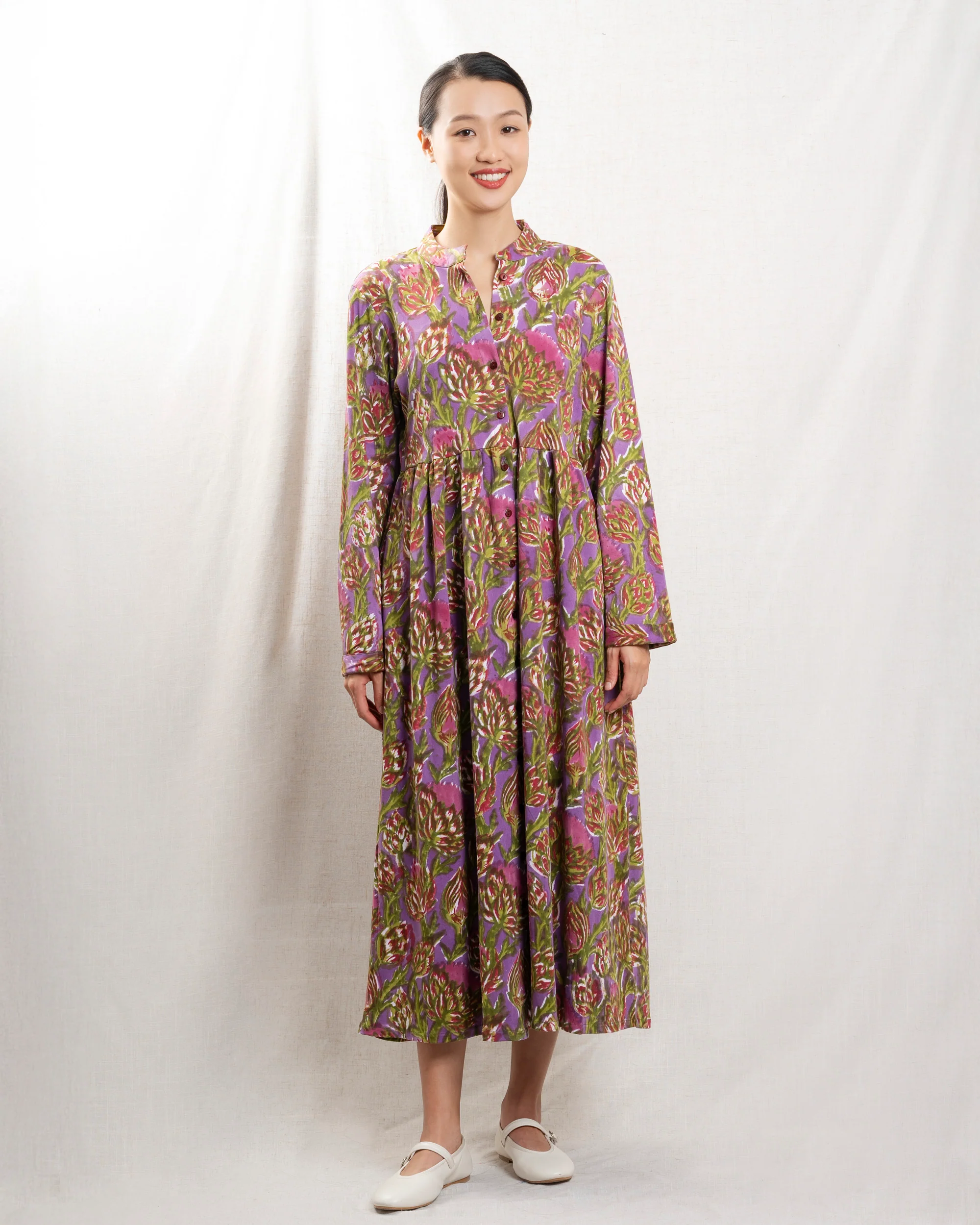 Women's Dress 100 Percent Polyester Crepe Finish - Mint Leaf Capricciosa